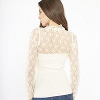 Pull dentelle de lune 3 Pull femme dentelle léger blanc ou ivoire – Dentelle de Lune