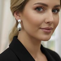 boucles gouttes de lumière argent boucles gouttes de lumière acier inoxydable