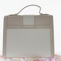 Sac Perle de Rose dos Sac à main bicolore beige rosé et crème avec bandoulière "Lily"