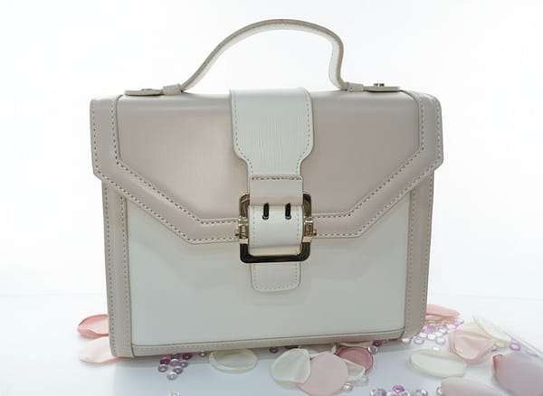 Sac à main Lily perle sac à main blanc et rose