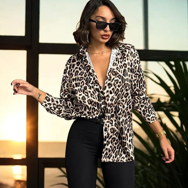 Blouse léopard femme Blouse léopard femme