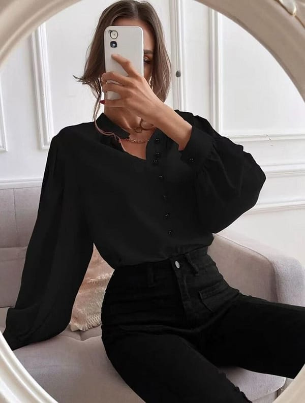 blouse-chic-a-boutons_noir_6793be5a99b86 Blouse femme noire ou bleue boutons élégants manches longues