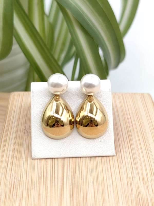 boucle-d-oreille-en-acier-inoxydable boucles d'oreilles perle en acier inoxydable