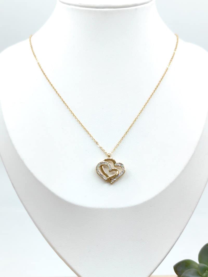 collier-coeur-avec-strass-en-acier-inoxydable_dore_66ed700dc8a6f Collier femme deux cœurs entrelacés en acier inoxydable avec strass